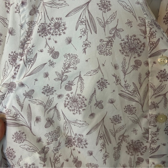 Duluth Trading Company Dandelion Floral Button Down Size M - Picture 4 of 6